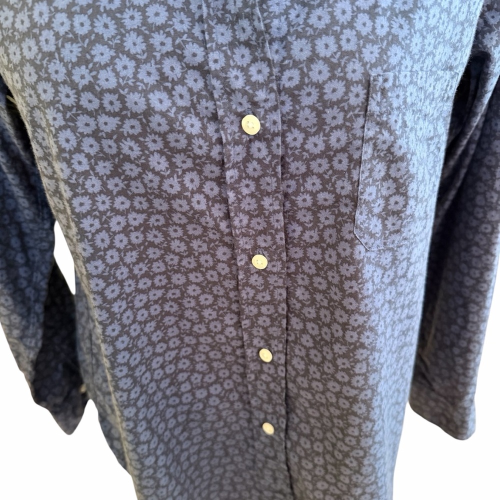 Grayson "Hero" Blue Floral Patterned Button-Up Shirt O2 - Picture 4 of 13